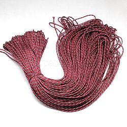 Polyester & Spandex Cord Ropes, 1 Inner Core, Dark Red, 2mm, about 109.36 yards(100m)/bundle