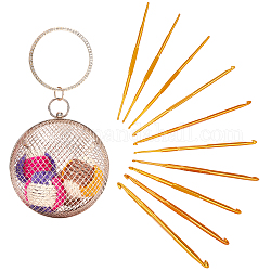 Женский кошелек gorgecraft с полым клатчем, сумка через плечо, со съемным золотым железным ремешком-цепочкой, круглые, с двойными крючками из оксида алюминия, разноцветные, 70x0.5 см, 1 PC