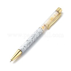 Kugelschreiber, mit natürlichen Muschelperlen, für Büromaterial, weiß, 143x13x10 mm