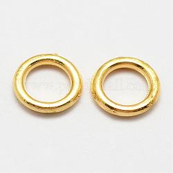 Anelli tondi in lega, anelli di salto saldati, anelli di salto chiusi, oro, 18 gauge, 7x1mm, Foro: 4.5 mm, diametro interno: 4mm