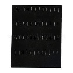 Madera exhibición de la joya colgante de tablones, con terciopelo, Rectángulo, negro, 250x200x4mm