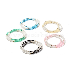 Perles de rocaille en verre, pour femmes filles, bijoux d'été, couleur mixte, 31-1/2 pouce (80 cm)