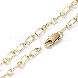 Ожерелья из латунных звеньев для мужчин и женщин, золотые, 16.14 дюйм (41 см)