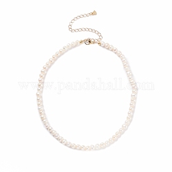 Classificare una collana di perline di perle naturali per le donne, fumo bianco, 14.96 pollice (38 cm)