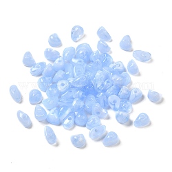 Transparente Acryl Perlen, Mischformen, Licht Himmel blau, 4.3~5.8x7.6~8.5x3.8~4.7 mm, Bohrung: 1.6 mm, ca. 4200 Stk. / 500 g