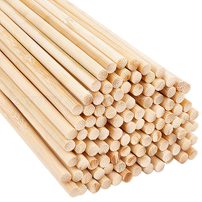 Perfect Stix 6 inch Bamboo Wooden Dowels. Pack of 60 Count. Thickness is  1/4. Great for Crafts and Schools.