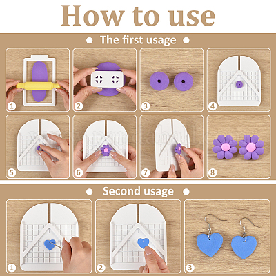 1 caja de herramientas de inserción de postes de aretes de arcilla plástica&nbsp;DIY-ME0002-28-1