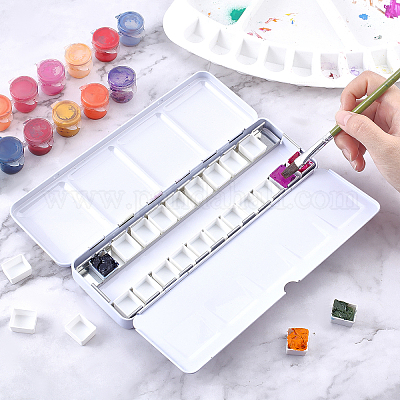 Wholesale AHANDMAKER 25 Pcs Empty Watercolor Palette 