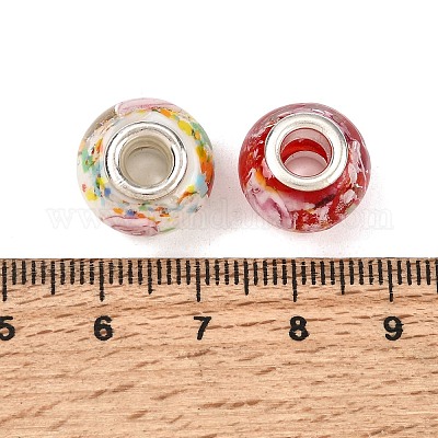 Unterlegscheibe lampwork großen Loch European Beads&nbsp;LPDL-R003-02-1