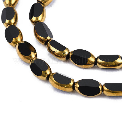Chapelets de perles en verre électroplaqué&nbsp;EGLA-N008-015A-1