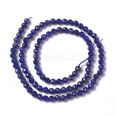 Natürlicher Lapislazuli Perlenstränge&nbsp;X-G-F596-15-4mm-1