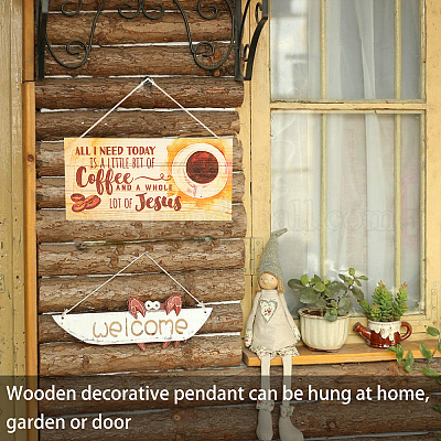Creatcabin 1pc decorazioni da parete in legno naturale per la