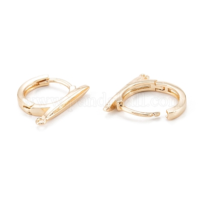Ottone risultati hoop orecchino&nbsp;KK-D063-10G-1