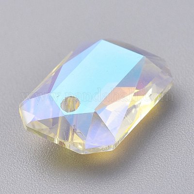 Pendentifs en verre avec strass&nbsp;RGLA-A024-J01-001SI-1