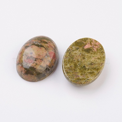Cabochon schiena piatta in unakite naturale&nbsp;G-G741-22x30mm-16-1
