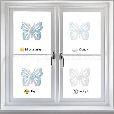 Rainbow Butterfly Window Decals