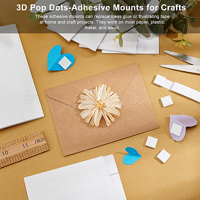 Wholesale BENECREAT 3960Pcs 0.6x0.6cm Dual-Adhesive 3D Pop Foam Dots Squares  