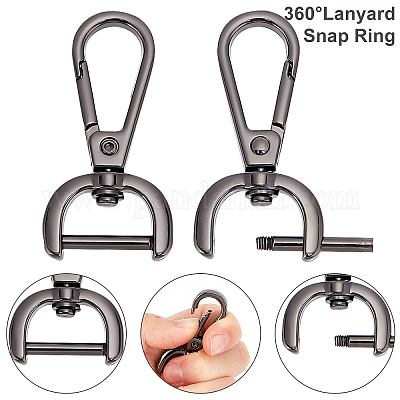 Wholesale GORGECRAFT 1 Box 6PCS Replacement D-Rings Swivel Snap Hooks 5/8  Inch Rotatable Push Gate Clip Lobster Claw Clasp Buckle for DIY Leather  Craft Purse and Purse Hardware (Gunmetal) 