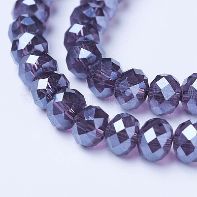 Chapelets de perles en verre électroplaqué&nbsp;EGLA-A034-T4mm-A16-1