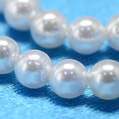 Redondo shell hebras de abalorios de perlas&nbsp;BSHE-L011-3mm-A013-1