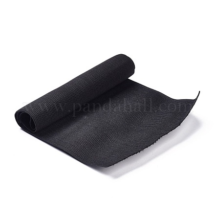 平らな弾性ゴムバンド  ウェビング衣類縫製アクセサリー  ブラック  5-7/8インチ（150mm） SRIB-XCP0001-08-1