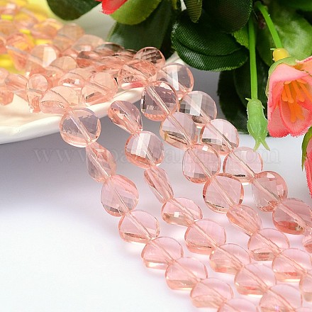 Faceted Flat Round Imitation Austrian Crystal Bead Strands G-M193-6mm-30A-1