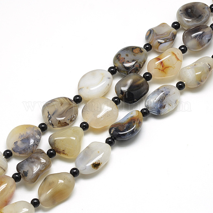 Natural Marine Chalcedony Beads Strands G-S250-60-1