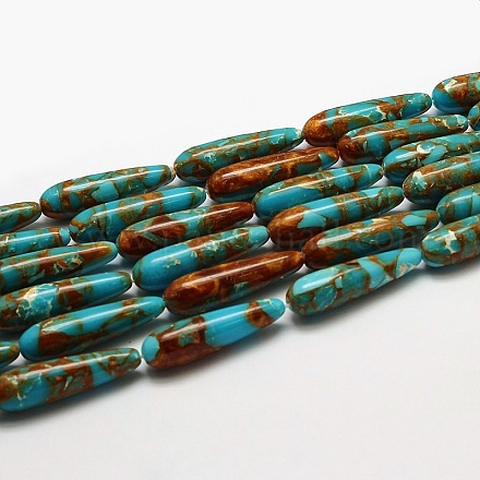 Brins de perles de jaspe impérial synthétique G-I099-10A-1