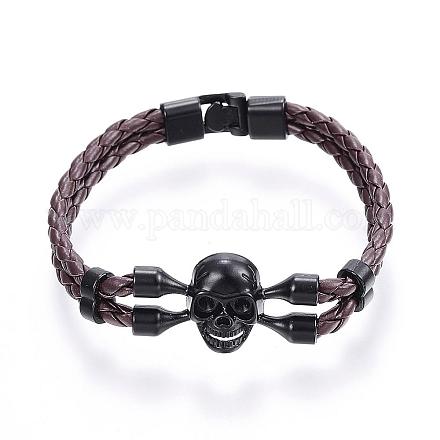 Bracelets de cordon en cuir PU BJEW-P099-02-1