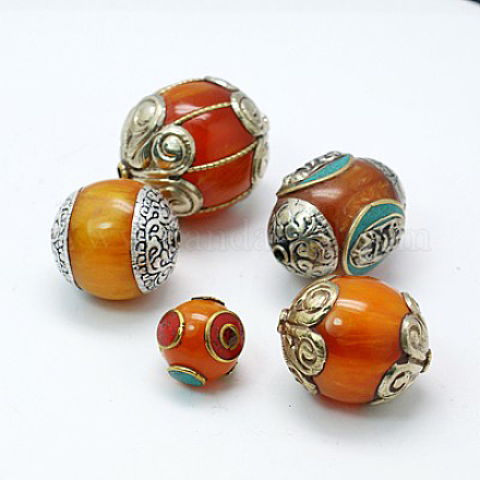 Handmade Tibetan Style Beads TIBEB-G001-M3-1