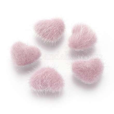 Faux Mink Fur Covered Cabochons WOVE-F021-05S-06-1