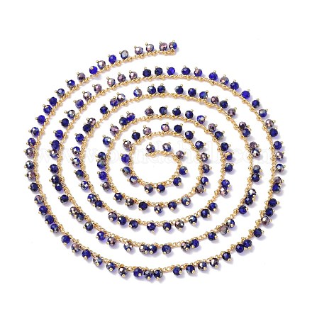 Chaînes de perles faites à la main en verre de 3.28 pied X-CHC-P003-21C-1