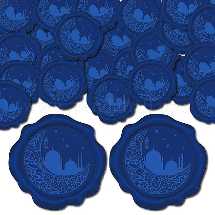 CRASPIRE 100Pcs Ramadan & Eid Mubarak Adhesive Wax Seal Stickers DIY-CP0010-17B-1