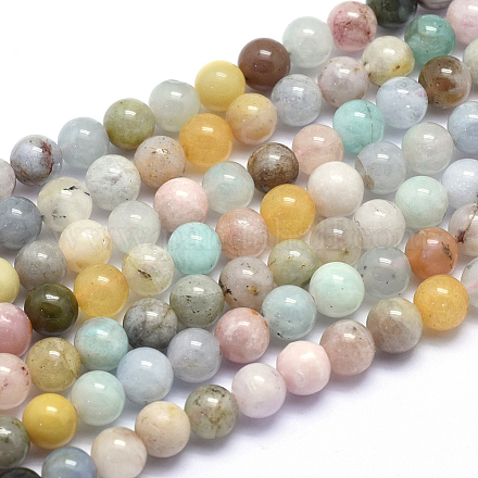 Chapelets de perles en pierres naturelles mélangées G-K224-05-6mm-1