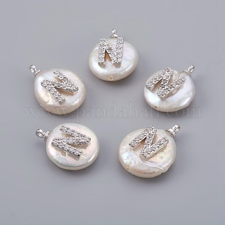 Colgantes naturales de perlas cultivadas de agua dulce PEAR-F008-30P-N-1