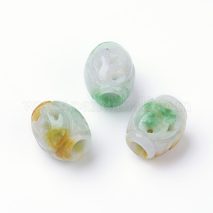 Natural Myanmar Jade/Burmese Jade European Beads G-E418-03-1