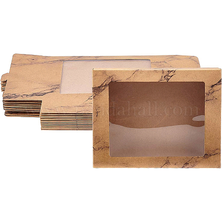 Cajas de regalo de papel de patrón de textura de mármol CON-BC0006-24A-1