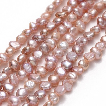 Natural Cultured Freshwater Pearl Beads Strands PEAR-A005-05J-01-1