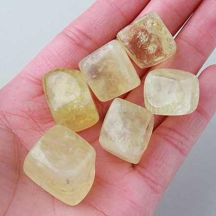 100g Cube Natural Citrine Beads PW-WG54827-02-1