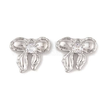 Латунные микропаве прозрачные подвески с фианитом KK-L212-05P-1