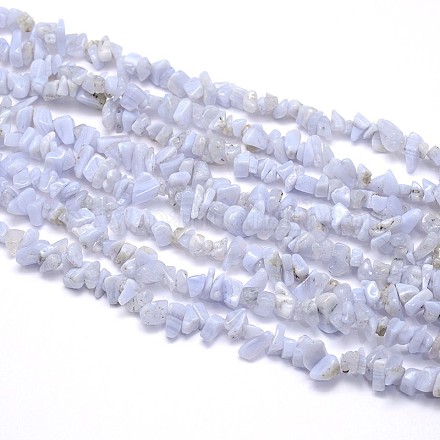 Natural Blue Lace Agates Strands G-O049-A-18-1