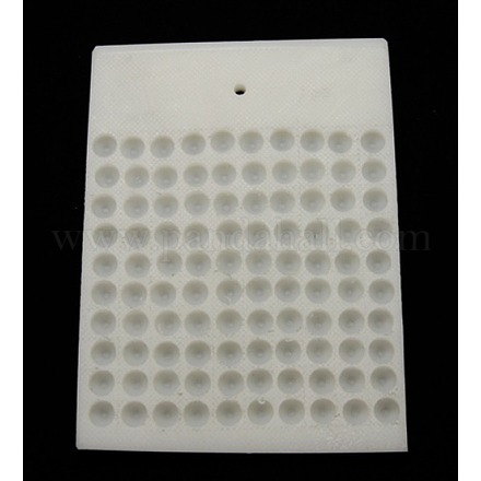 プラスチックビーズカウンタボード  ホワイト  12mm玉100個の計数用  13.5x17.5x0.7cm TOOL-G004-1