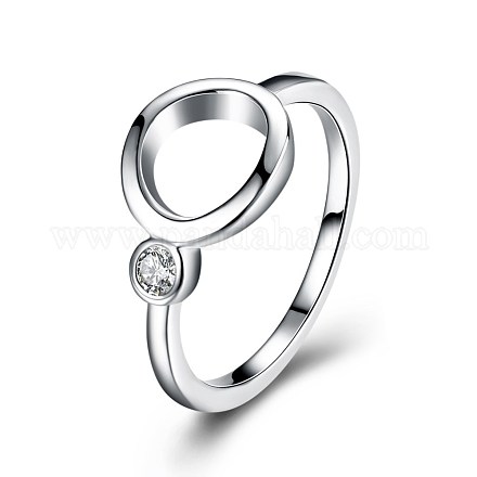 Модный латунь кубического циркония палец кольца RJEW-BB27907-A-9-1