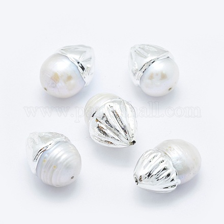 Culture des perles perles d'eau douce naturelles PEAR-G005-01P-1
