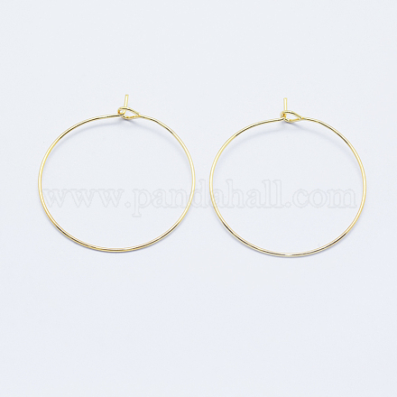 Langlebige vergoldete Ohrringe aus Messing KK-K204-179G-NF-1