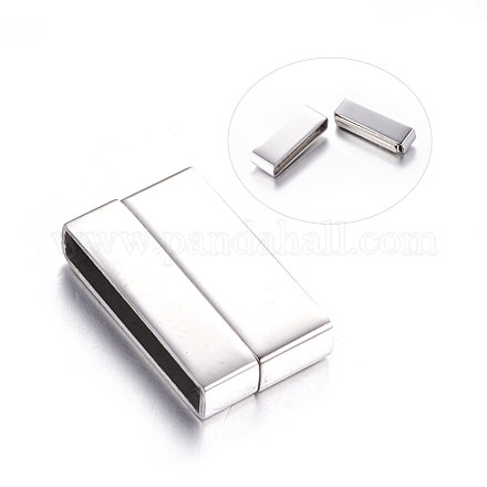 304 cierre magnético rectangular de acero inoxidable con extremos para pegar X-STAS-E046-13-1