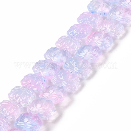 Transparent Glass Beads Strands GLAA-F114-01G-1