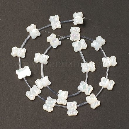 Guscio bianco naturale madreperla perle di conchiglia BSHE-B005-06-1