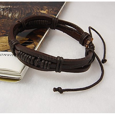 Bracelets de cordon X-BJEW-H312-3-1