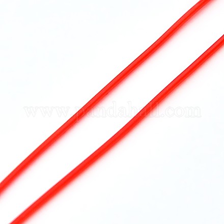 韓国製弾性水晶の線  ストレッチブレスレットストリング  ラウンドビーズコード  レッド  1mm  約27.34ヤード（25m）/ロール EW-L003-1mm-03-1